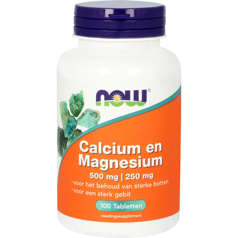NOW  Calcium en Magnesium - 100 tabletten