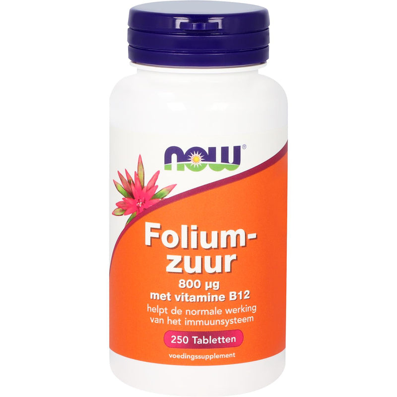 NOW  Foliumzuur 800 mcg - 250 tabletten