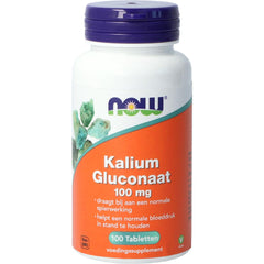 NOW Kalium gluconaat 100 mg - 100 tabletten