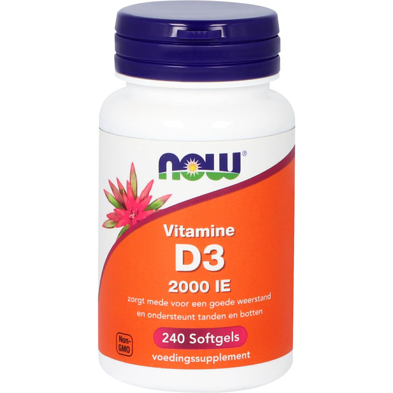 NOW Vitamine D3 2000 IE - 240 softgels