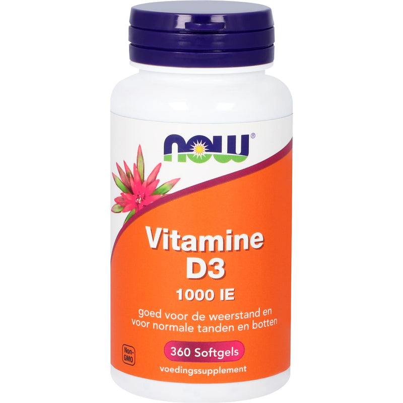 NOW Vitamine D3 1000 IE - 360 softgels