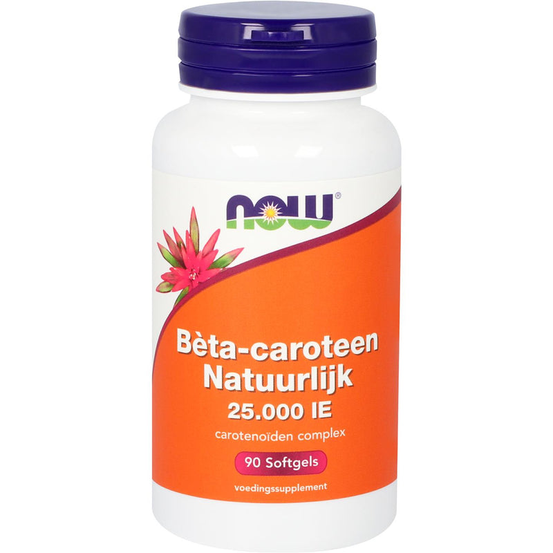 NOW Bèta-caroteen Natuurlijk 25.000 IE - 90 softgels