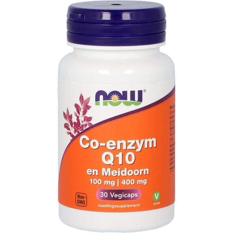 NOW Co-enzym Q10 en Meidoorn - 30 vcaps