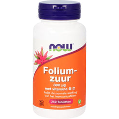 NOW Foliumzuur 800 mcg - 250 tabletten