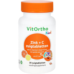 VitOrtho Zink + C zuigtabletten Kind - 30 zuigtabletten