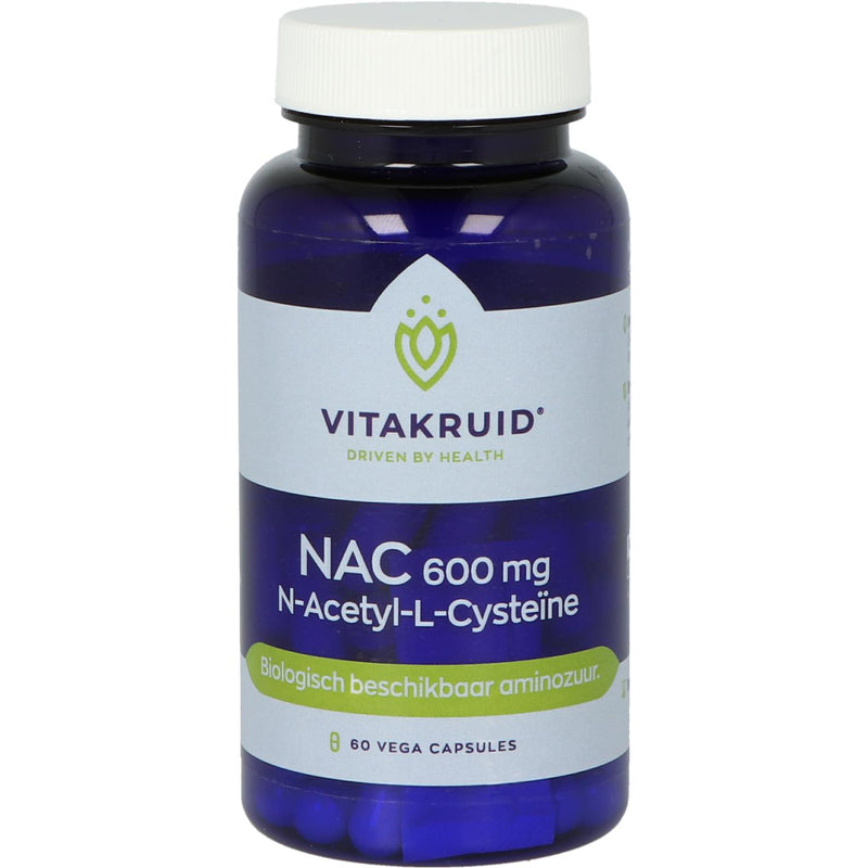 VitaKruid NAC 600 mg N-Acetyl-L-Cysteïne - 60 Vegetarische capsules