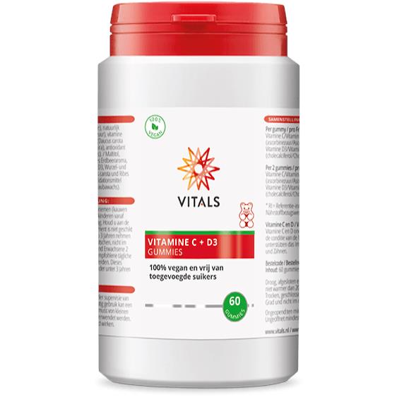Vitals Vitamine C + D3 - 60 Stuks