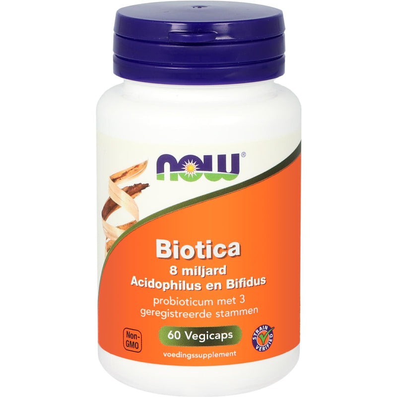 NOW Biotica 8 miljard Acidophilus en Bifidus - 60 vcaps