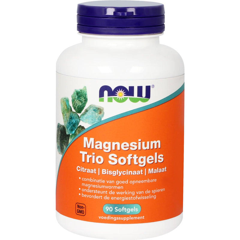 NOW Magnesium Trio Softgels - 90 softgels