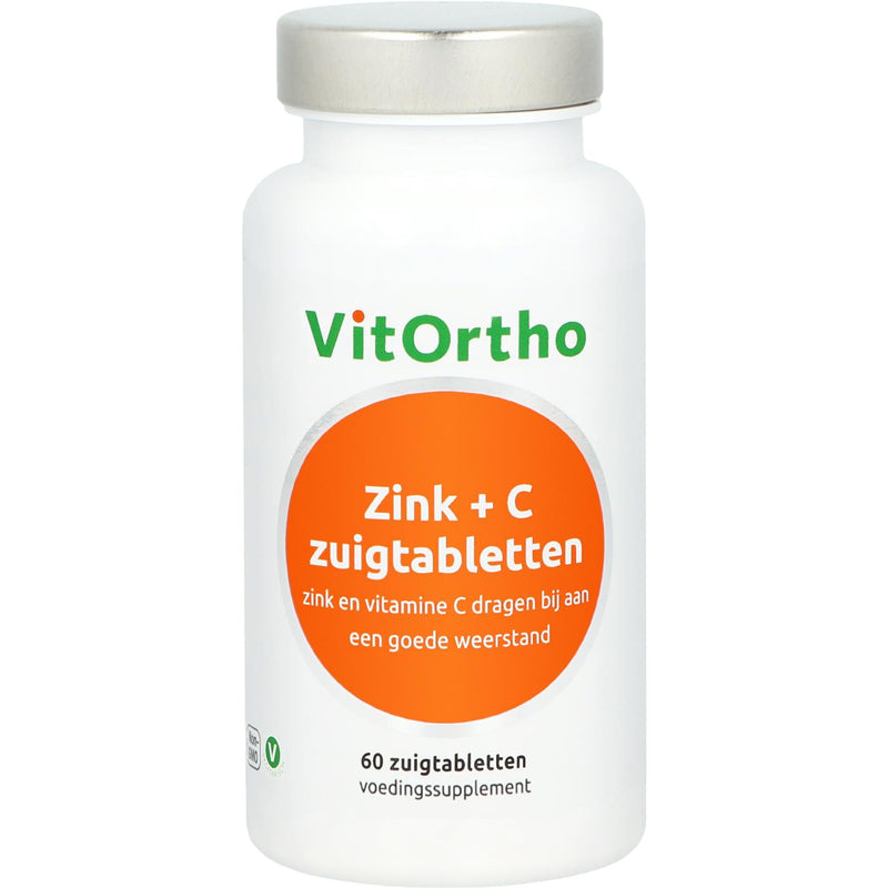 VitOrtho Zink + C zuigtabletten - 60 zuigtabletten