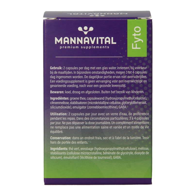 Mannavital Calmiton 60 Vegetarische capsules - 123vitamines