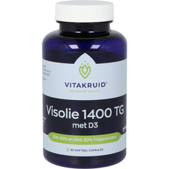 VitaKruid Visolie 1400 TG met D3 - 60 softgels