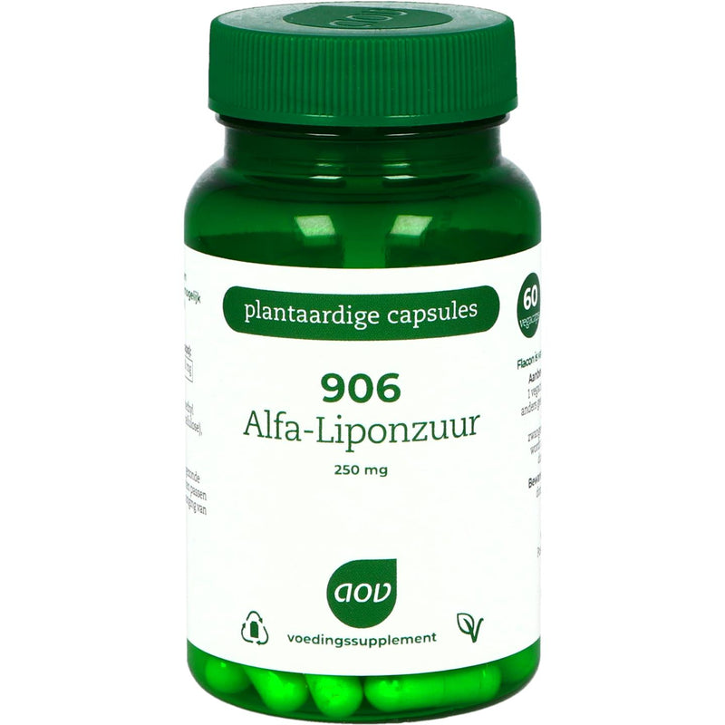 AOV 906 Alfa-Liponzuur Forte 250 mg - 60 Vegetarische capsules