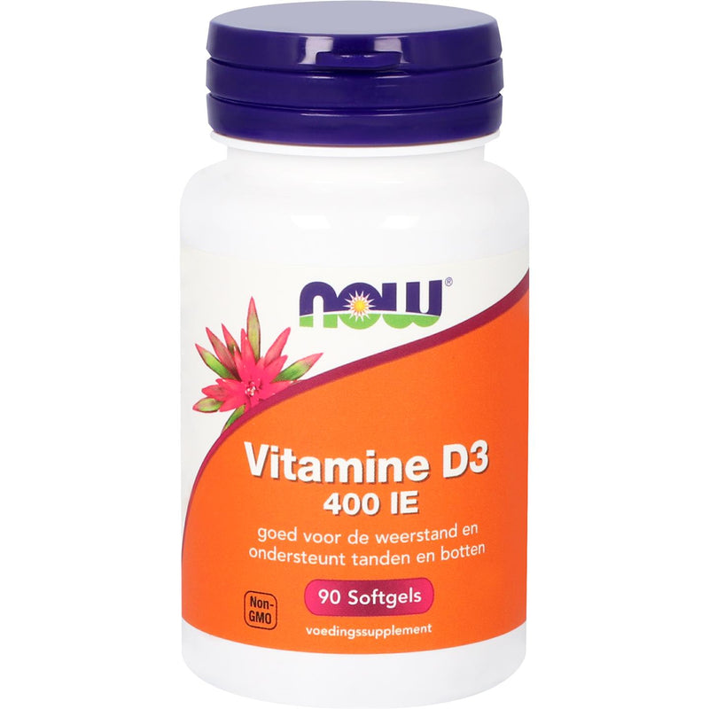 NOW Vitamine D3 400 IE - 90 softgels