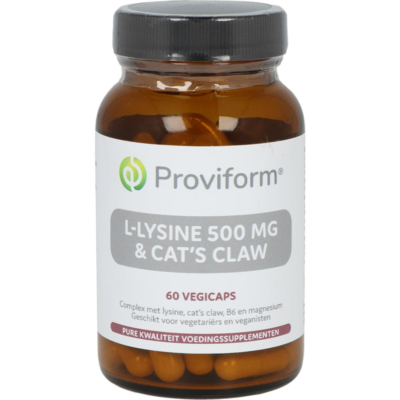 Proviform L-Lysine 500 mg & Cat's claw - 60 Vegetarische capsules