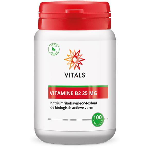 Vitals Vitamine B2 25 mg - 100 Capsules