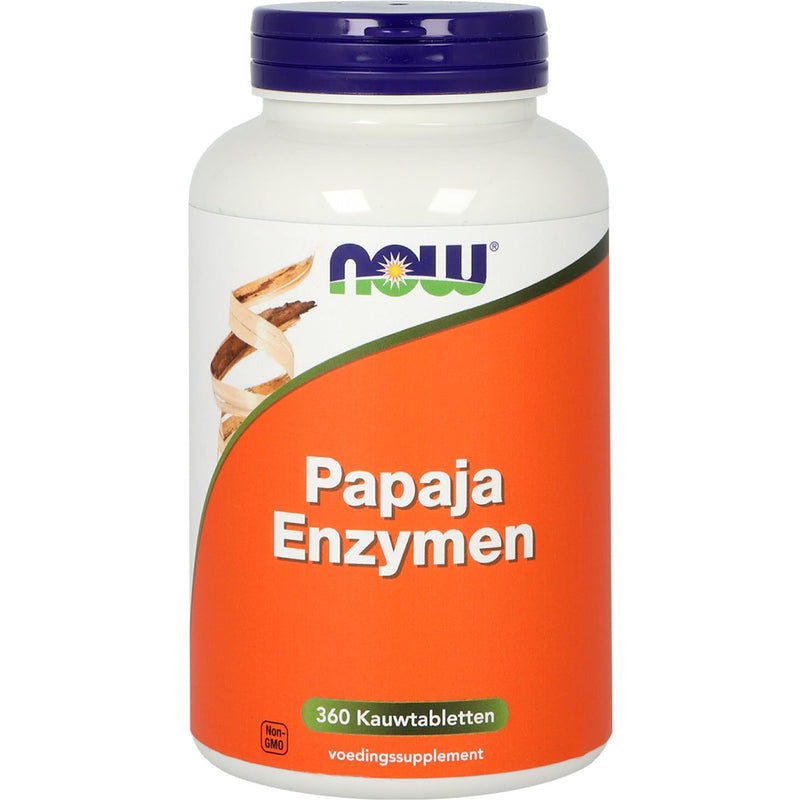 NOW Papaja Enzymen - 360 kauwtabletten