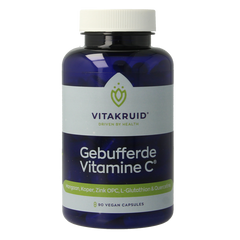 Vitakruid Gebufferde Vitamine C met oa Zink OPC Quercetine 90 Vegetarische capsules