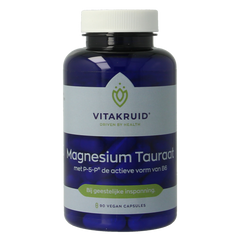 Vitakruid Magnesium Tauraat met Vitamine B6 (P-5-P) 90.00 Vegetarische capsules