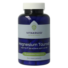 Vitakruid Magnesium Tauraat met Vitamine B6 (P-5-P) 90 Vegetarische capsules