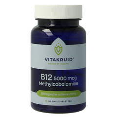 Vitakruid B12 5000 mcg Actief Methylcobalamine 60.00 Smelttabletten