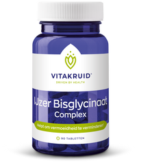 Vitakruid IJzer Bisglycinaat 28 Complex oa Koper Vitamine C 90 Tabletten