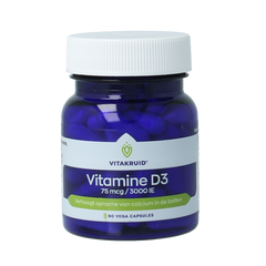 Vitakruid Vitamine D3 75 mcg / 3000 IE 60 Vegetarische capsules