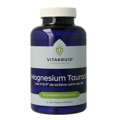 Vitakruid Magnesium Tauraat met Vitamine B6 (P-5-P) 180 Vegetarische capsules
