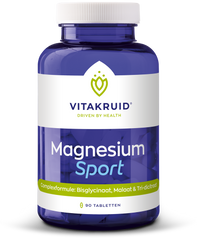 Vitakruid Magnesium sport bisglycinaat malaat&tri-dicitraat 90 Tabletten