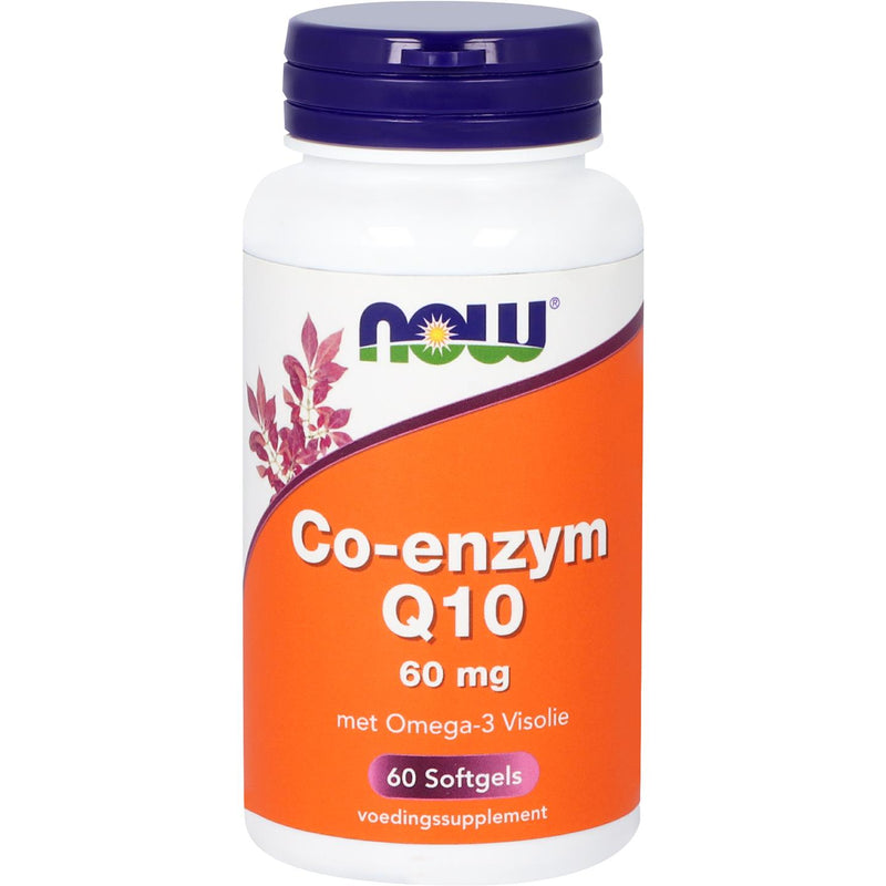 NOW Co-enzym Q10 60 mg met Omega-3 visolie - 60 softgels