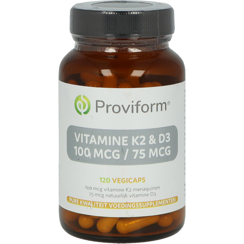 Proviform Vitamine K2 100 mcg & D3 75 mcg - 120 vcaps