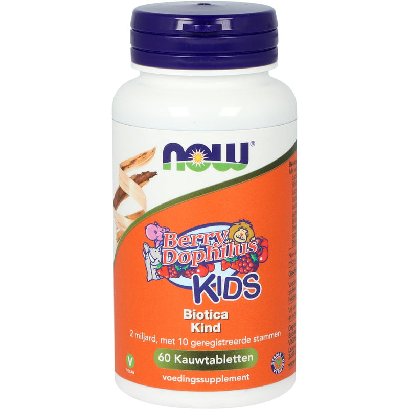 NOW BerryDophilus KIDS Biotica Kind - 60 kauwtabletten