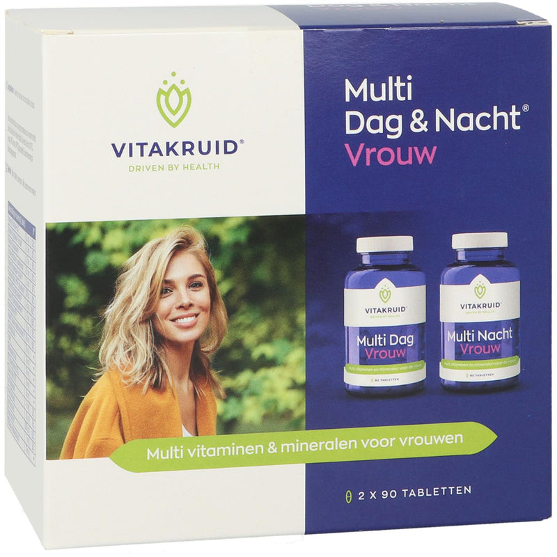 VitaKruid Multi Dag & Nacht Vrouw - 180 Tabletten