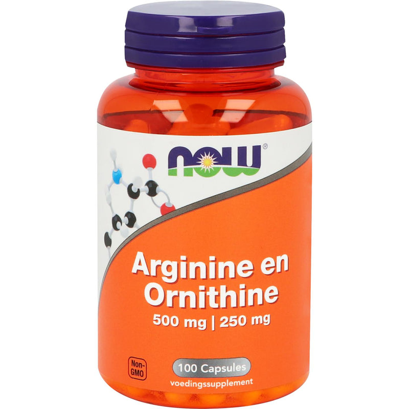 NOW Arginine en Ornithine 500 mg/250 mg - 100 capsules