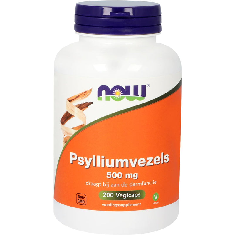 NOW Psylliumvezels 500 mg - 200 Vegetarische capsules