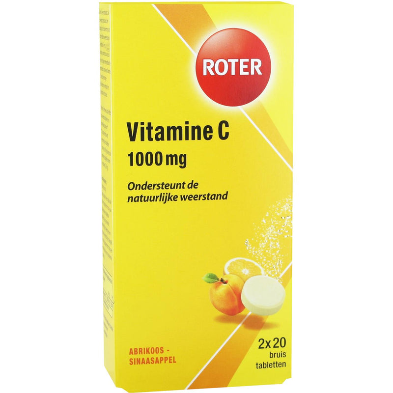 Roter Vitamine C Bruis 1000 mg duo pack - 40 bruistabletten