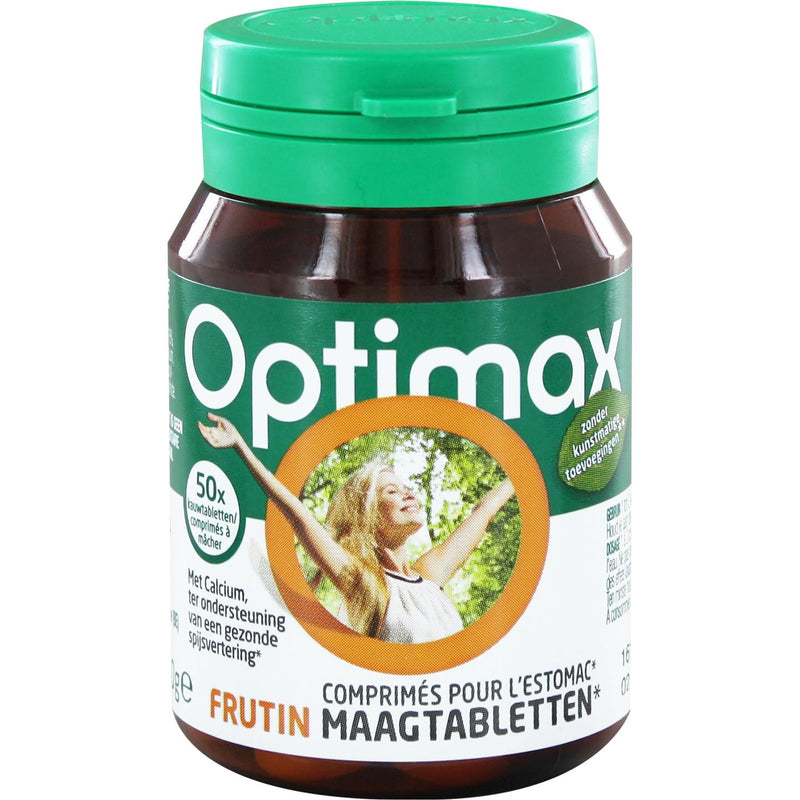Optimax Frutin Maagtabletten - 50 Kauwtabletten
