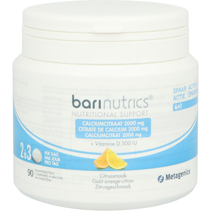 Barinutrics Calciumcitraat citrus - 90 Tabletten