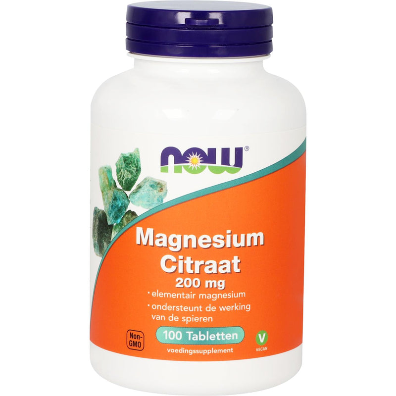 NOW Magnesium Citraat 200 mg - 100 tabletten