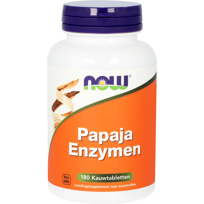 NOW Papaja Enzymen - 180 kauwtabletten