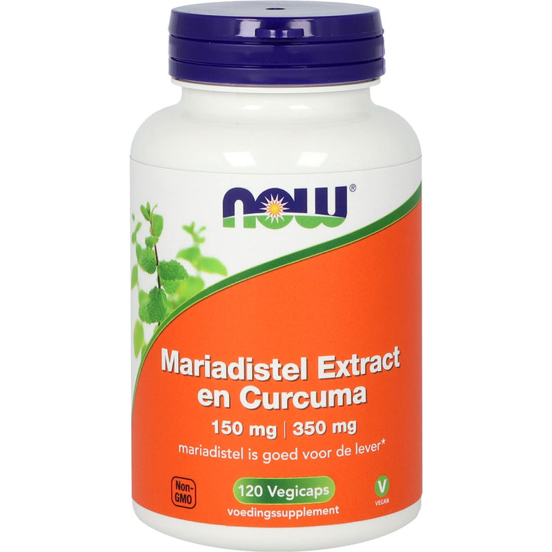 NOW Mariadistel Extract en Curcuma - 120 Vcaps