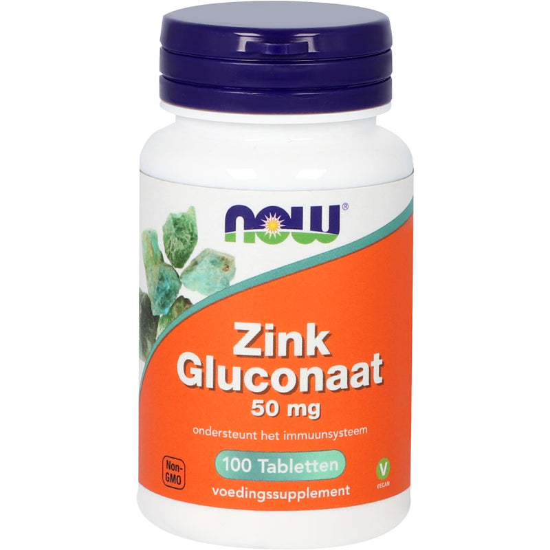 NOW Zink Gluconaat 50 mg - 100 tabletten