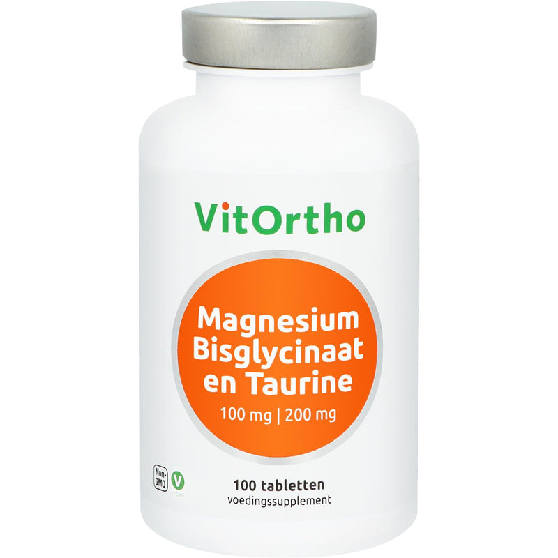 VitOrtho Magnesium Bisglycinaat en Taurine - 100 Tabletten