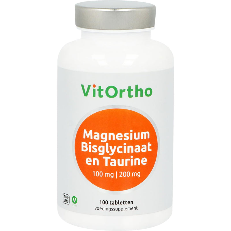 VitOrtho Magnesium Bisglycinaat en Taurine - 100 Tabletten