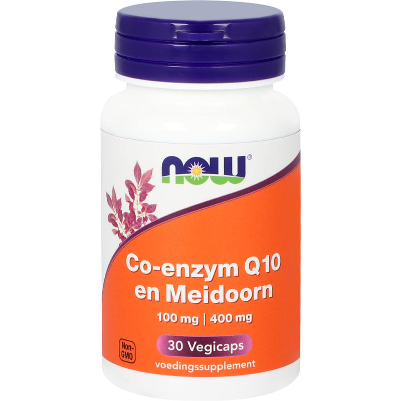 NOW  Co-enzym Q10 en Meidoorn - 30 vcaps