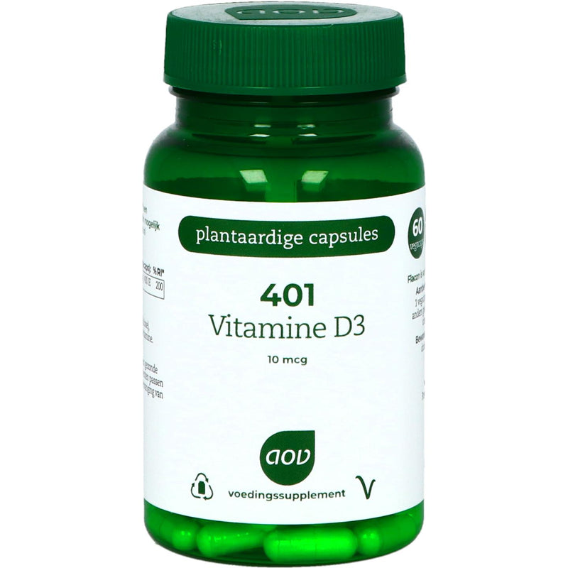 AOV 401 Vitamine D3 10 mcg - 60 Vegetarische capsules