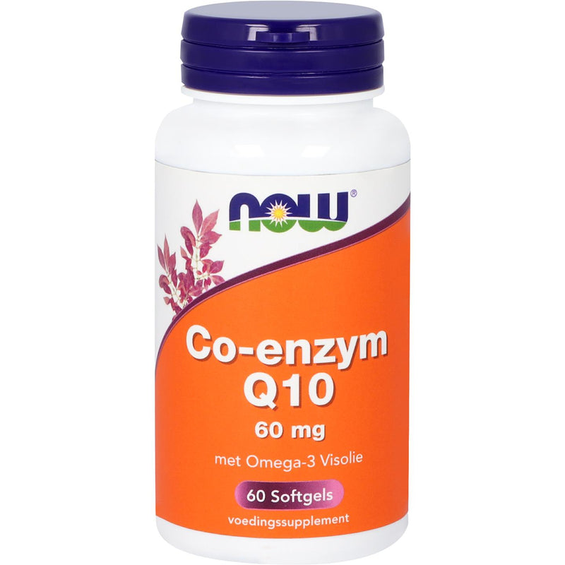 NOW  Co-enzym Q10 60 mg met Omega-3 visolie - 60 softgels