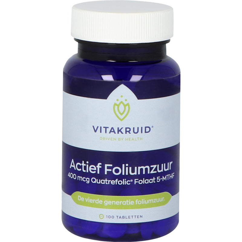 VitaKruid Actief Foliumzuur - 100 Tabletten