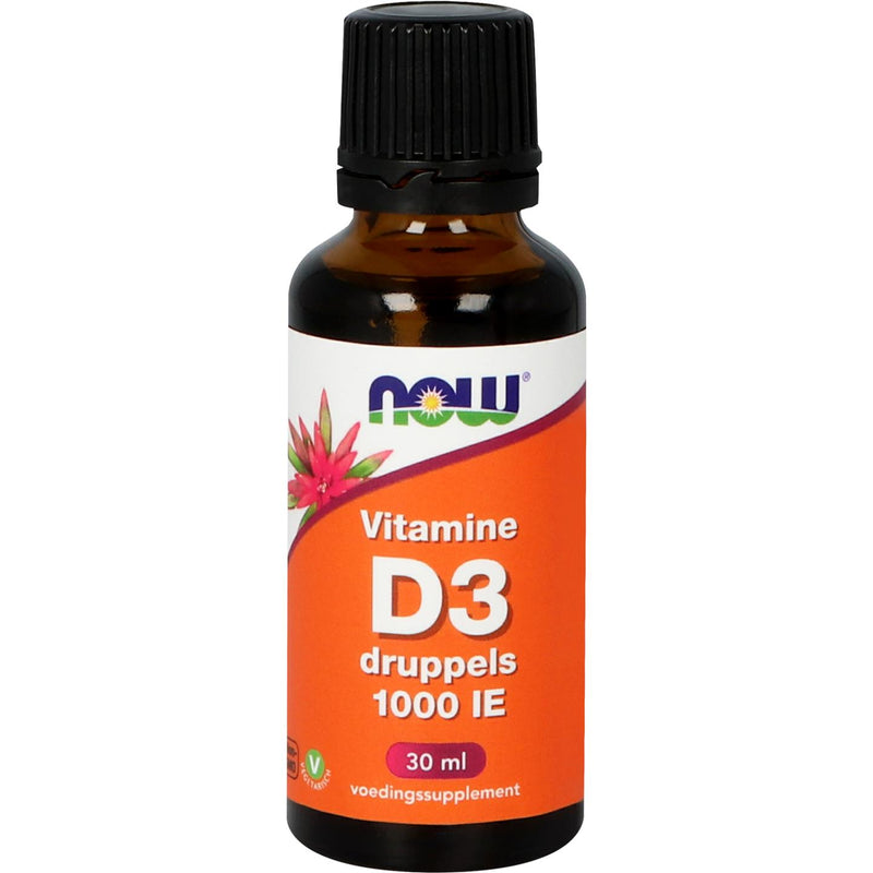 NOW  Vitamine D3 druppels 1000 IE - 30 ml