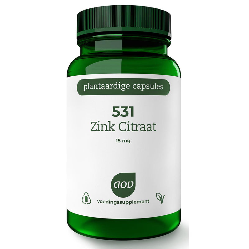 AOV 531 Zink Citraat 15 mg - 60 Vegetarische capsules